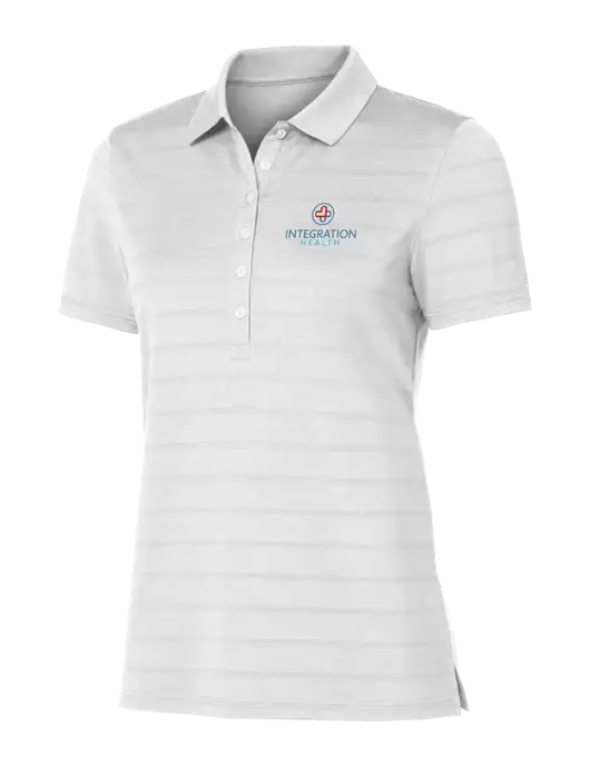 Callaway Womens Bright White Ventilated Polo w/Integration Health Logo
