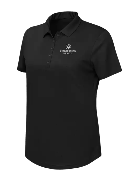 Callaway Womens Birdseye Black Polo w/Integration Health Logo