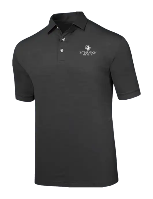 Callaway Black Fashion Tonal Polo w/Integration Health Logo