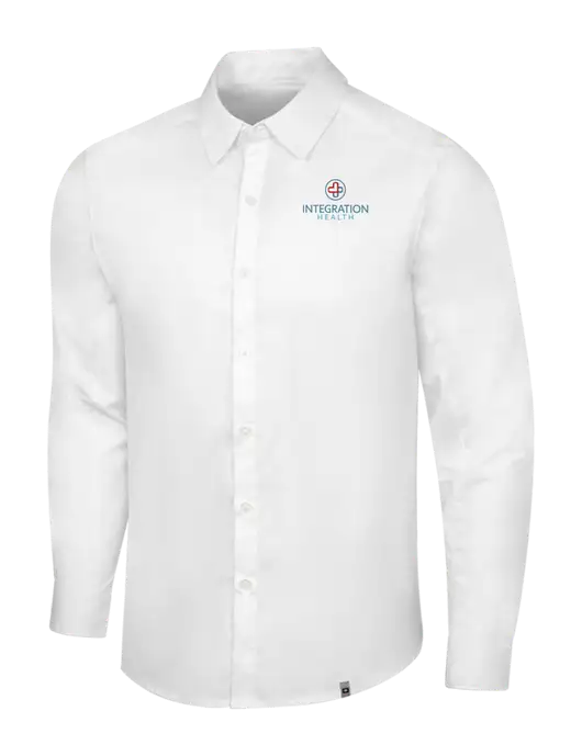 OGIO White Commuter Woven Shirt w/Integration Health Logo