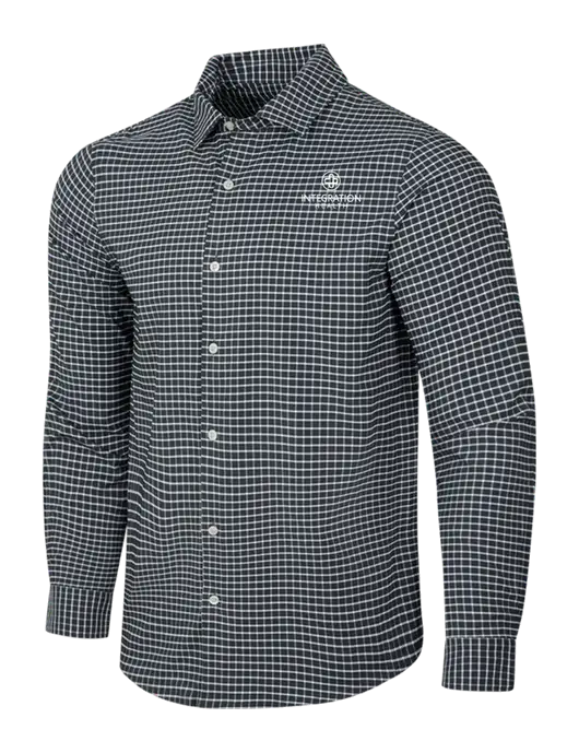 Dark Grey/White City Stretch Shirt w/Integration Health Logo