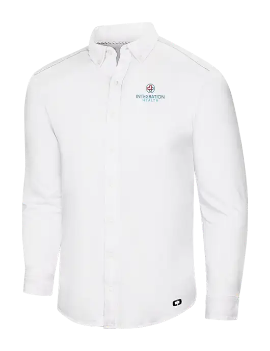 OGIO Bright White Modern Code Stretch Button-Up Shirt w/Integration Health Logo