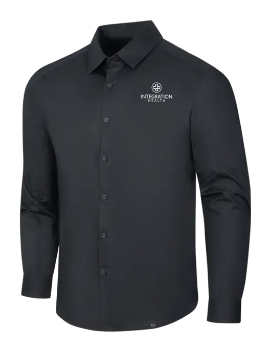 OGIO Black Commuter Woven Shirt w/Integration Health Logo