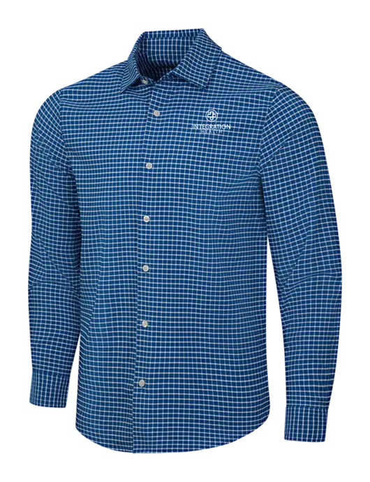 Navy/White City Stretch Shirt w/Integration Health Logo