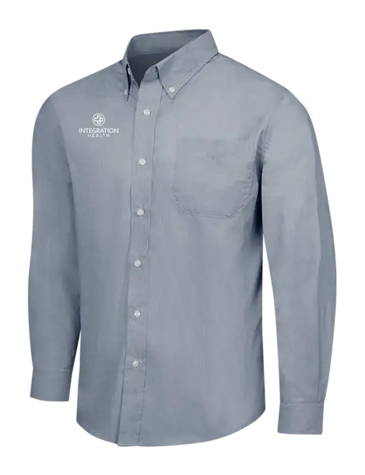 Navy Frost Crosshatch Easy Care Shirt w/Integration Health Logo