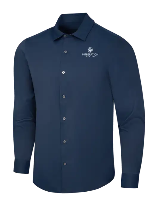 Navy City Stretch Shirt w/Integration Health Logo