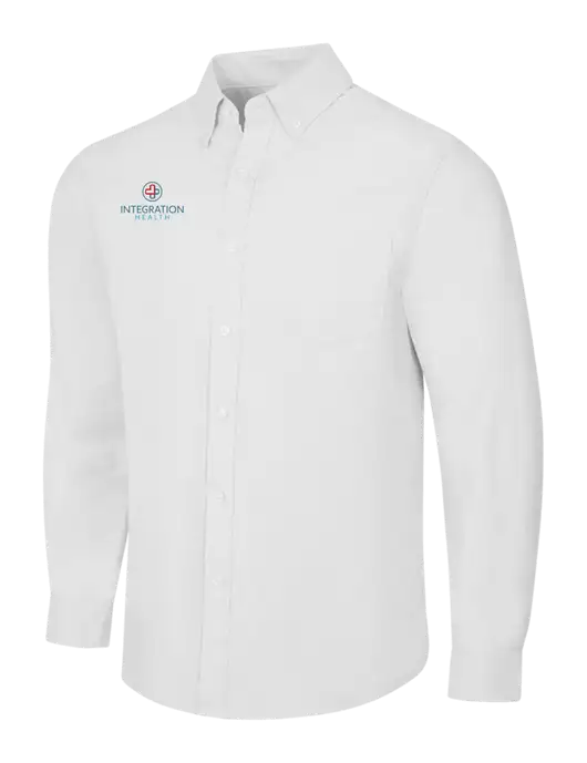 White SuperPro Oxford Shirt w/Integration Health Logo