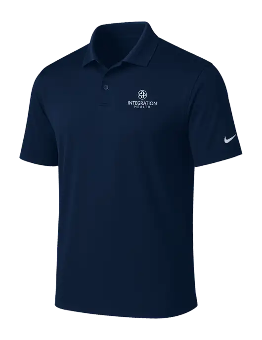 NIKE Navy Victory Solid Polo w/Integration Health Logo