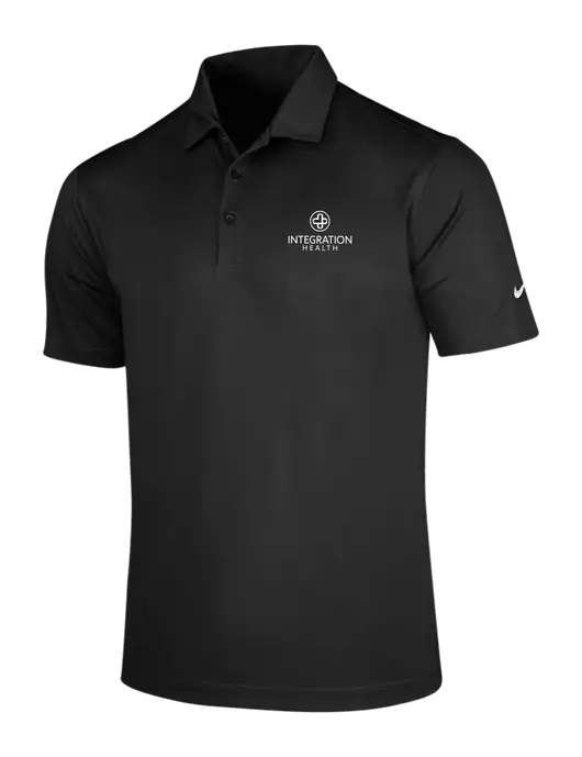 NIKE Black Dri-Fit Vertical Mesh Polo w/Integration Health Logo