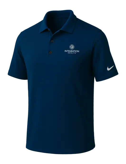 NIKE Navy Dri-Fit Micro Pique Polo w/Integration Health Logo