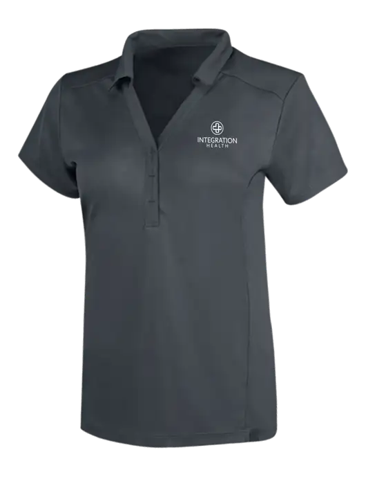 OGIO Dark Grey Womens Framework Polo w/Integration Health Logo