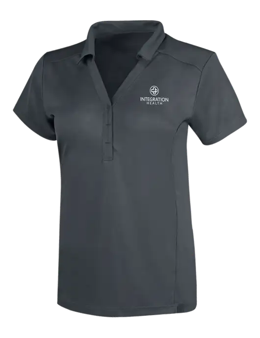 OGIO Dark Grey Womens Framework Polo w/Integration Health Logo