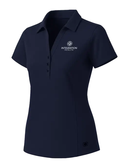 OGIO Womens Navy ONYX Polo w/Integration Health Logo