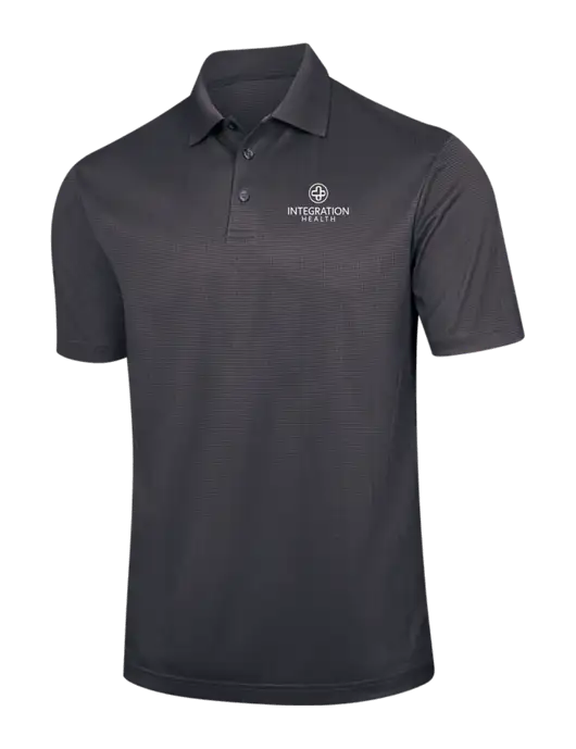 Dark Grey Performance Fine Jacquard Polo w/Integration Health Logo