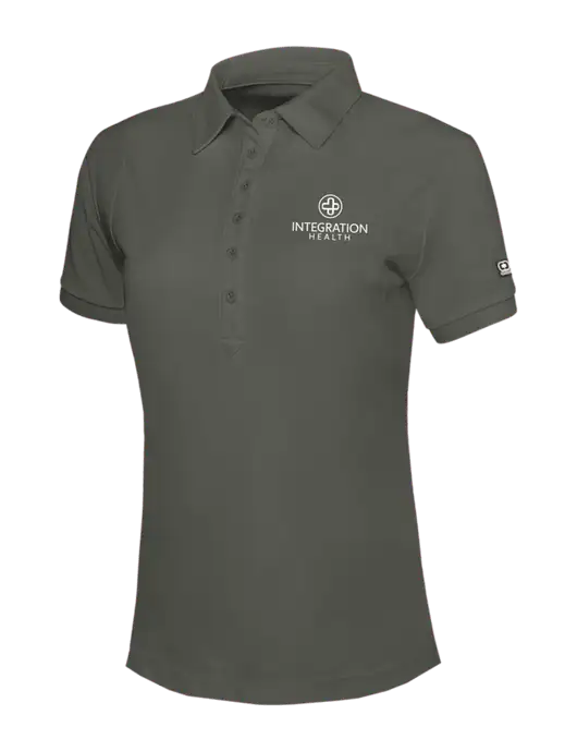 OGIO Womens Medium Grey Jewel Polo w/Integration Health Logo