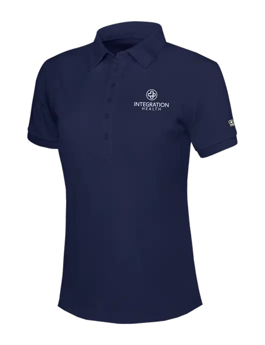 OGIO Womens Navy Jewel Polo w/Integration Health Logo