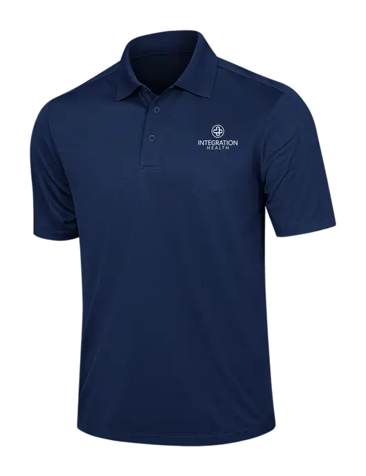Dark Navy Diamond Textured Jacquard Polo w/Integration Health Logo