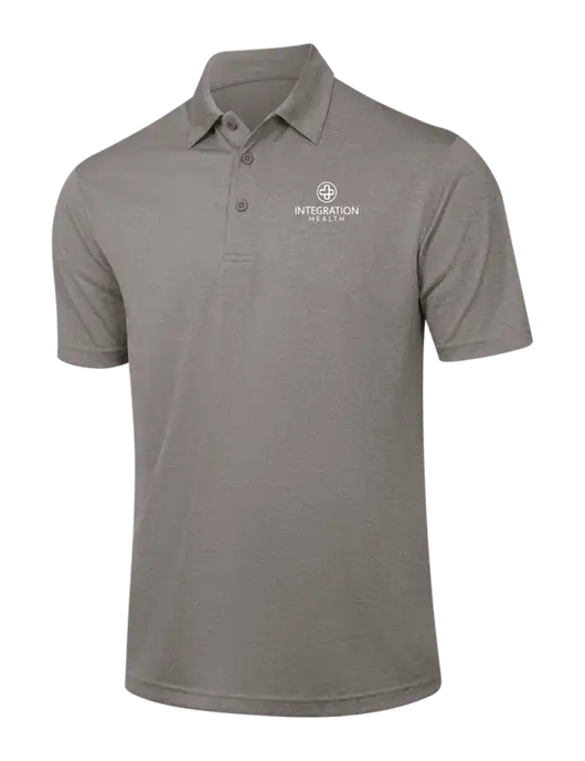Medium Grey Heather Contender Polo w/Integration Health Logo