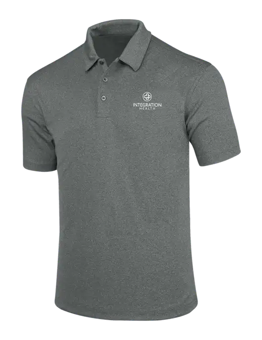 Charcoal Trace Heather Polo w/Integration Health Logo