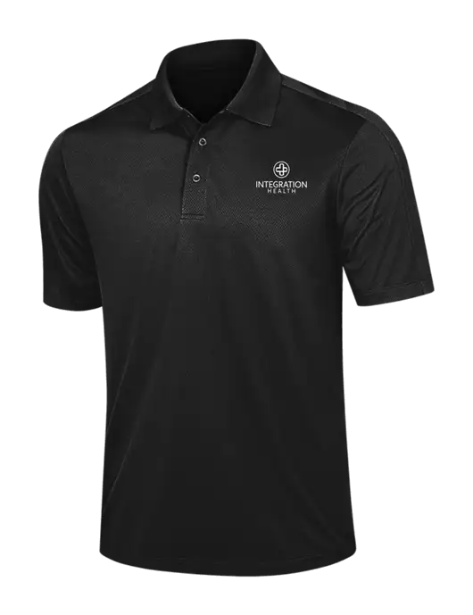 Black Diamond Textured Jacquard Polo w/Integration Health Logo