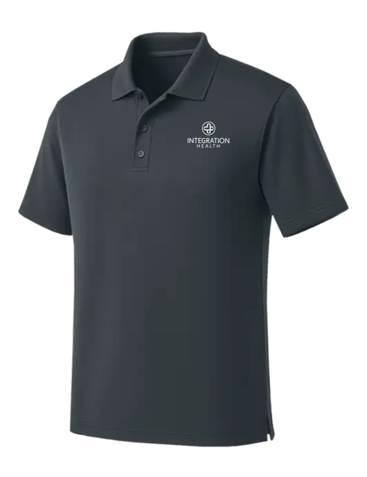 Dark Grey Dry Zone UV Micro Mesh Polo w/Integration Health Logo