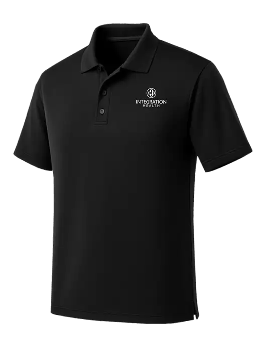 Black Dry Zone UV Micro Mesh Polo w/Integration Health Logo