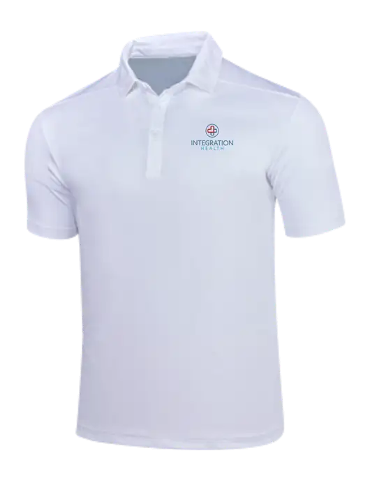 White Posi-UV Pro Polo w/Integration Health Logo