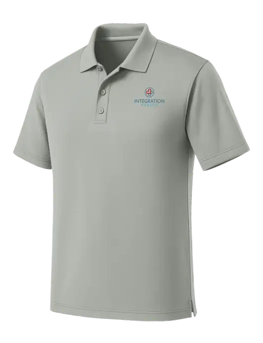 Light Grey Dry Zone UV Micro Mesh Polo w/Integration Health Logo