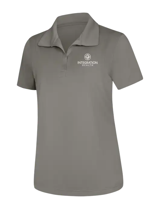 Womens Medium Grey Micropique Sport-Wick Polo w/Integration Health Logo