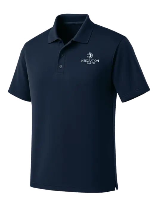 Dark Navy Dry Zone UV Micro Mesh Polo w/Integration Health Logo
