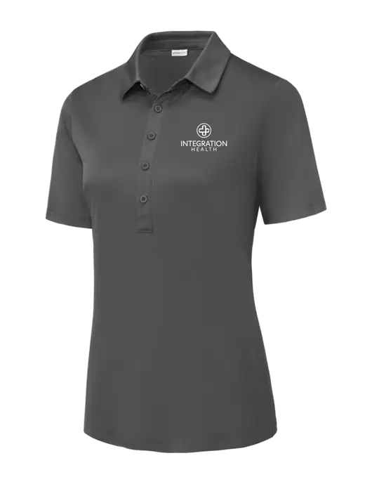 Dark Smoke Grey Womens Posi-UV Pro Polo w/Integration Health Logo