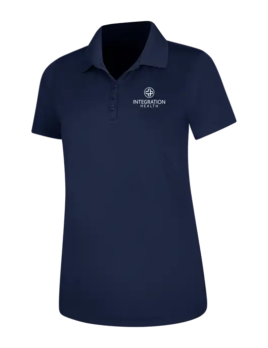 Dark Navy Womens Dry Zone UV Mesh Polo w/Integration Health Logo