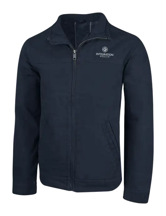 Cornerstone Navy Washed Duck Cloth Flannel Lined Work Jacket w/Integration Health Logo