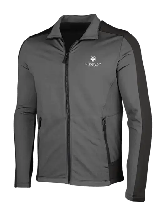 Medium Grey Heather Grid Fleece Jacket w/Integration Health Logo