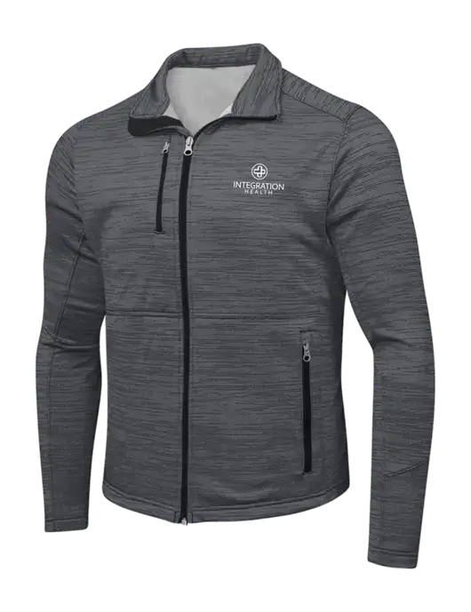Dark Grey Digi Stripe Fleece Jacket w/Integration Health Logo