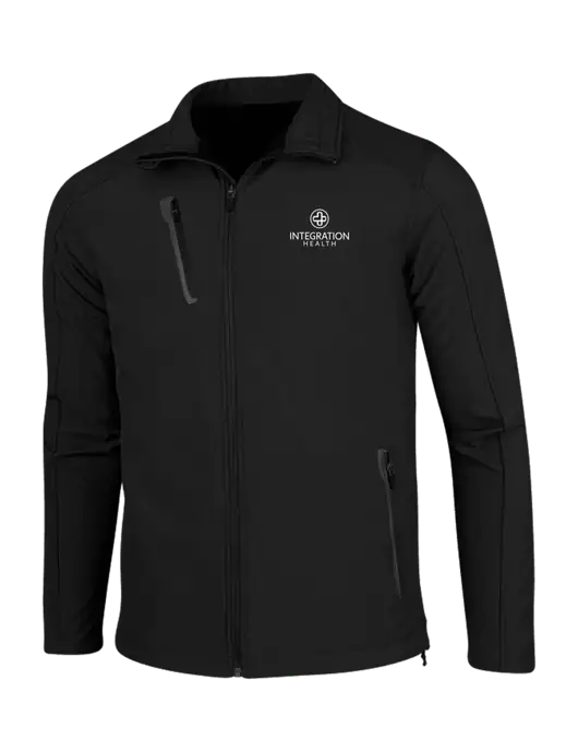 Black Welded Softshell Jacket w/Integration Health Logo