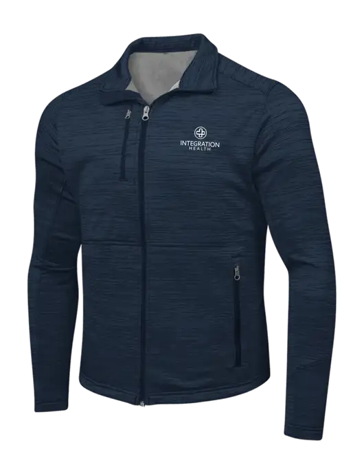 Navy Digi Stripe Fleece Jacket w/Integration Health Logo