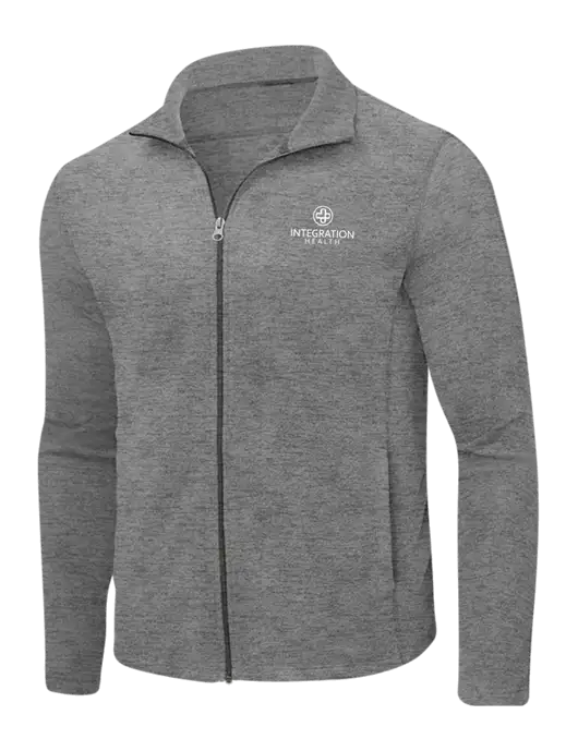 Medium Grey Heather Microfleece Full-Zip Jacket w/Integration Health Logo
