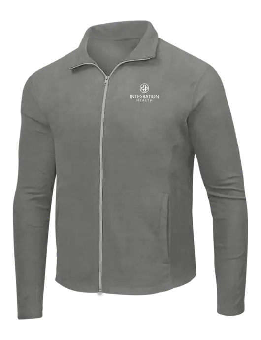 Medium Grey Microfleece Jacket w/Integration Health Logo