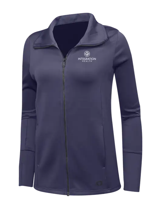 OGIO Navy Womens Endurance Modern Performance Full-Zip w/Integration Health Logo