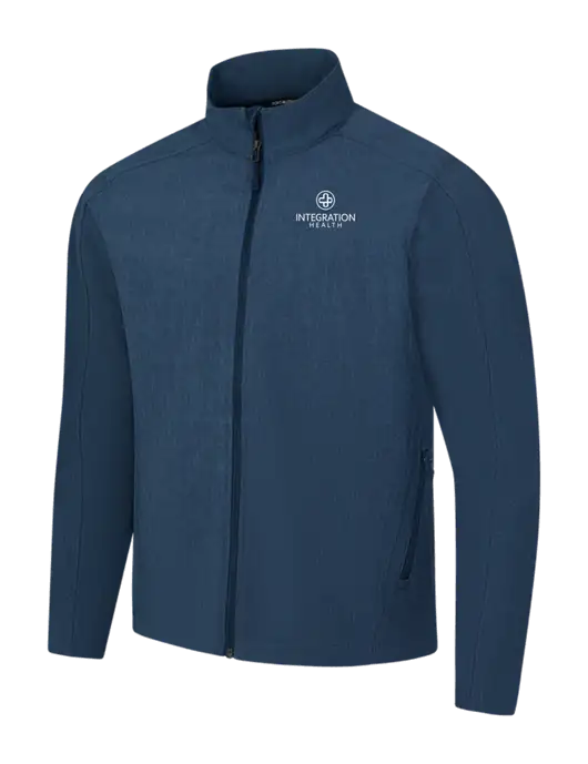 Navy Heather Core Soft Shell Jacket w/Integration Health Logo