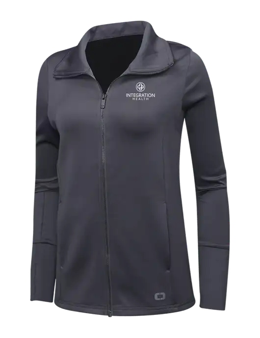 OGIO Dark Grey Womens Endurance Modern Performance Full-Zip w/Integration Health Logo