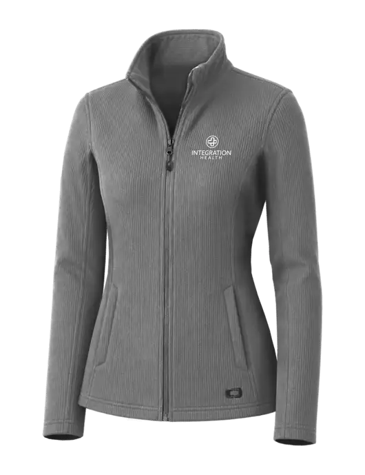 OGIO Medium Grey Womens Grit Fleece Jacket w/Integration Health Logo