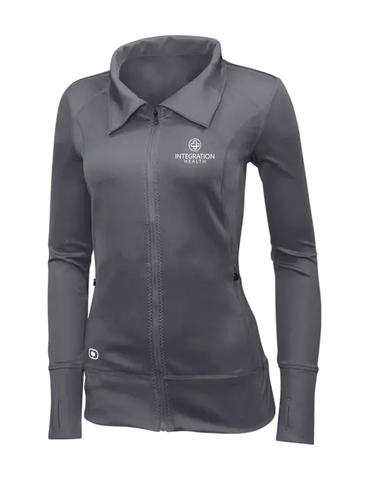 OGIO Dark Grey Womens Endurance Fulcrum Full-Zip w/Integration Health Logo