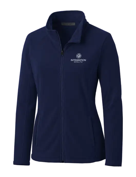 Navy Womens Microfleece Jacket w/Integration Health Logo