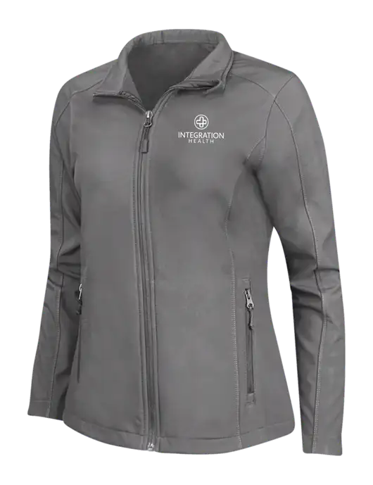 Medium Grey Womens Core Soft Shell Jacket w/Integration Health Logo