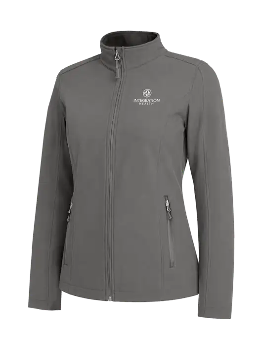 Medium Grey Womens Core Soft Shell Jacket w/Integration Health Logo