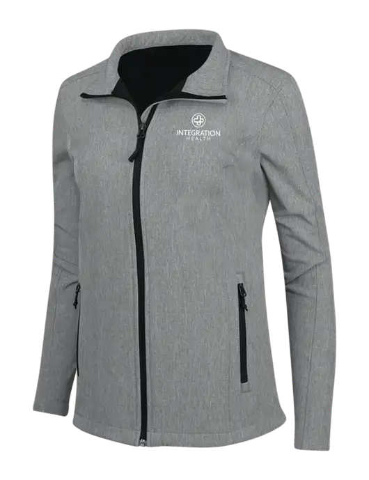 Medium Grey Heather Womens Core Soft Shell Jacket w/Integration Health Logo