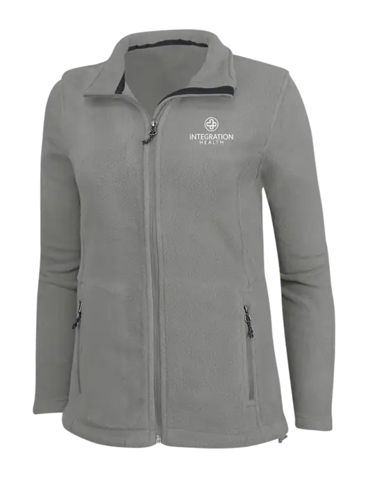 Womens Medium Grey Fleece Jacket w/Integration Health Logo