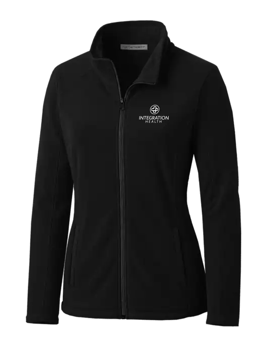 Black Womens Microfleece Jacket w/Integration Health Logo